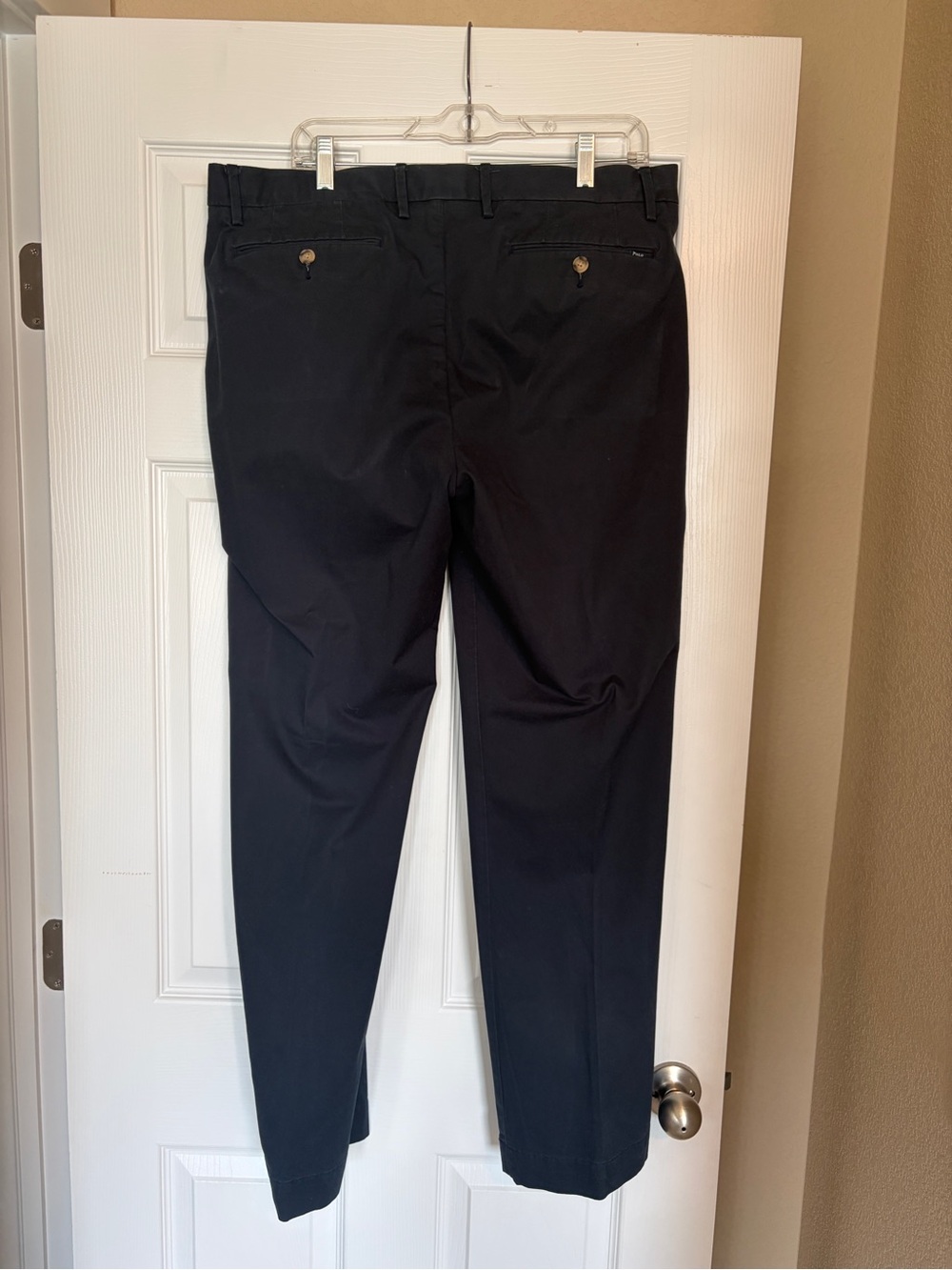 Polo Ralph Lauren Stretch Straight Fit Chino Pants Mens 36x32 Navy Flat Front Z2 - Picture 3 of 10